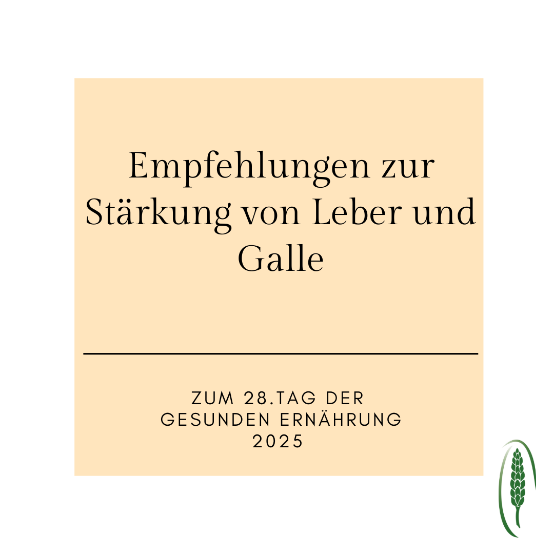 Tag der gesunden Ernährung - Stärkung der Leber