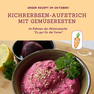 Kichererbsen-Aufstrich mit Gemüseresten