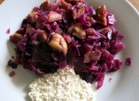 Rotkohl mit Apfel und Maronen