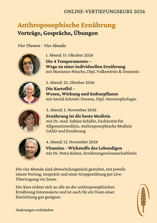 Vertiefungskurs - Anthroposophische Ernährung